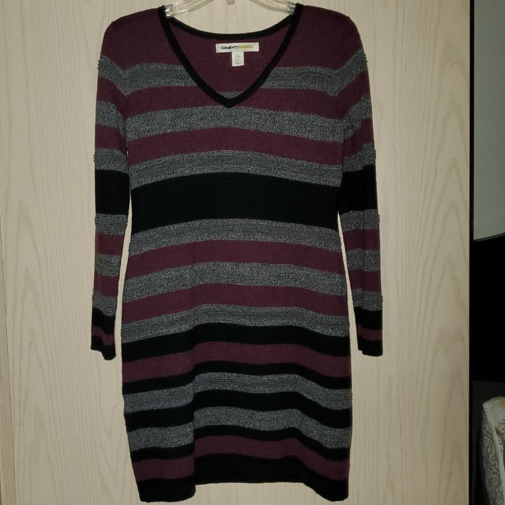 Clements Ribeiro Portobello Multi-Color Sweater Dress 50% Merino Wool - Medium